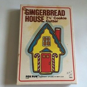 Gingerbread House Metal Cookie Cutter, 7.5" Tall, 1986 Fox Run Craftsmen #3608